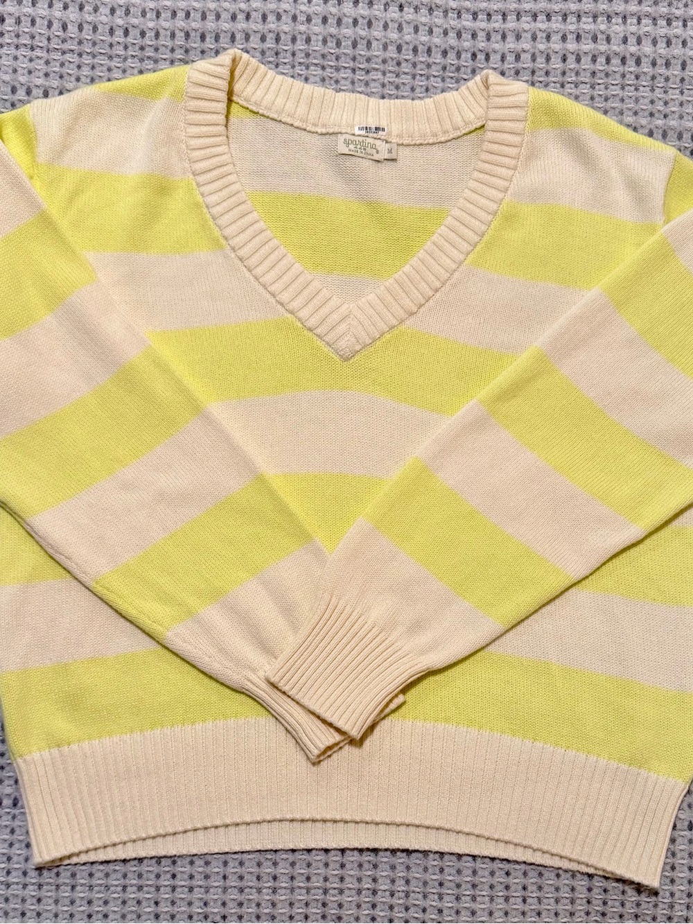 Women’s Spartina 449 striped sweater… 100% Cotton, Sz. Medium! Cute!!!